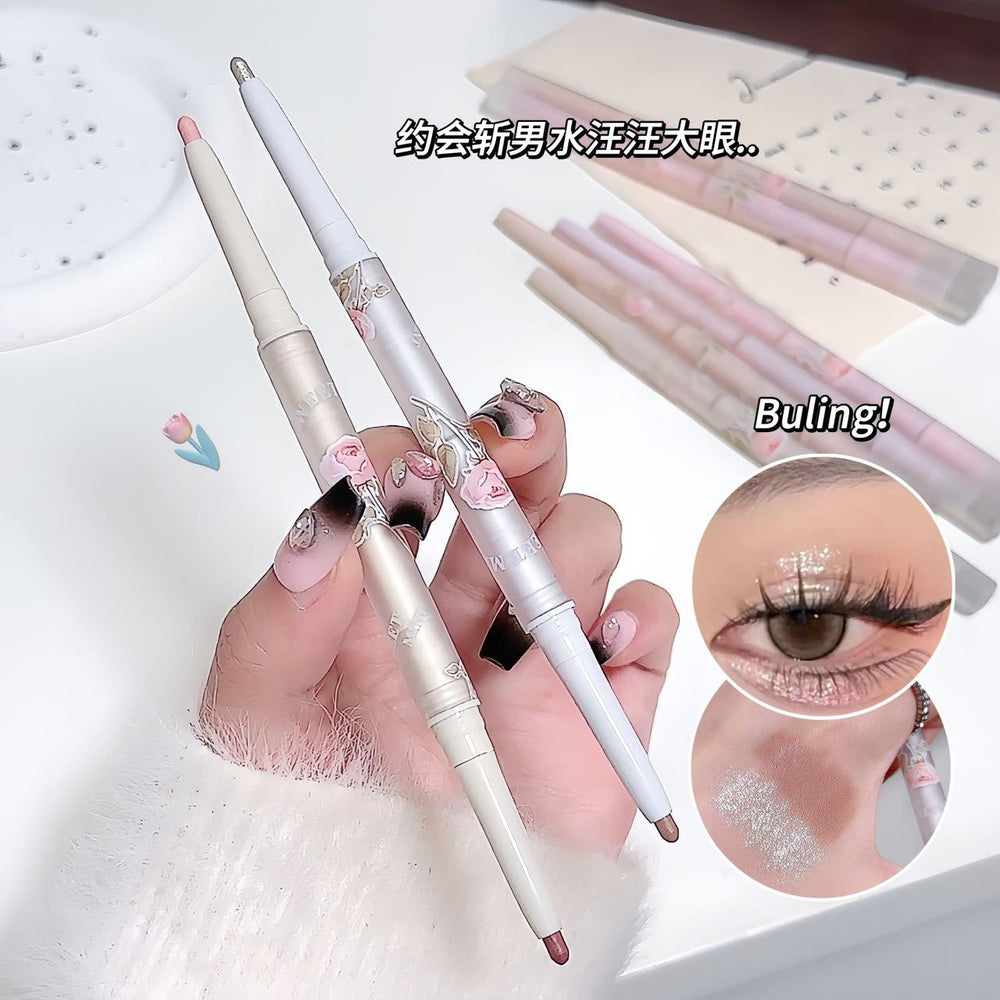 Makeup sweet mint gorgeous flower season double-ended silkworm pen pearlescent brightening outline eye face to eyeliner gel pen