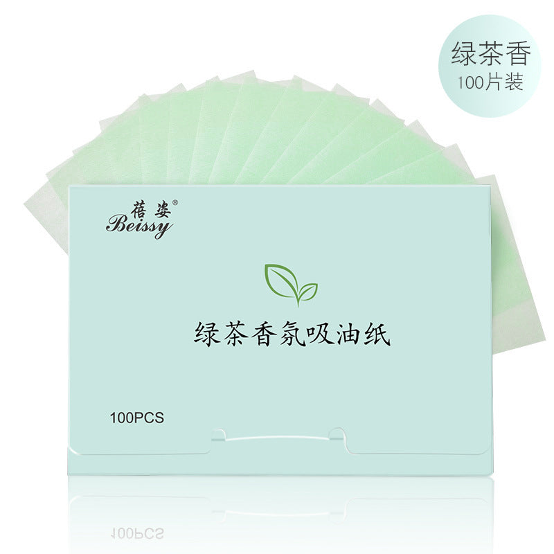 Beizi oil absorbing sheets, 100 count - summer facial cleansing oil control tissues, linen oil absorbing makeup tool - in stock