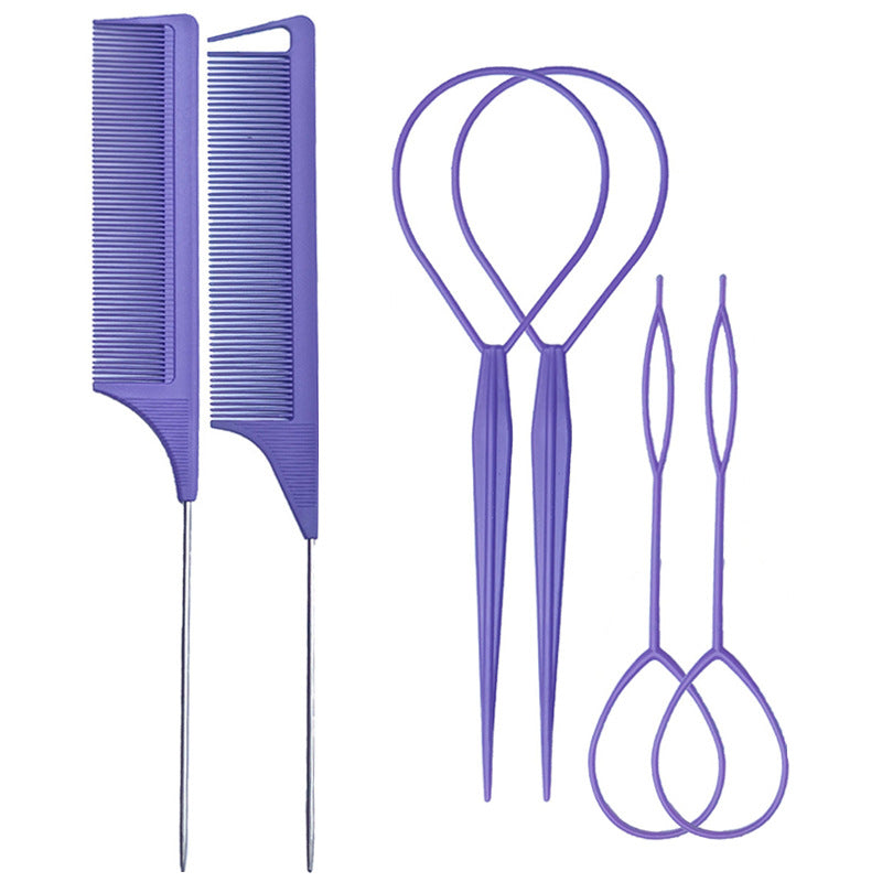 Hair braiding needle, hair braider, hair curler, 8-piece set, hair styling hair accessories, hairdressing tools, fishbone braid, steel needle comb