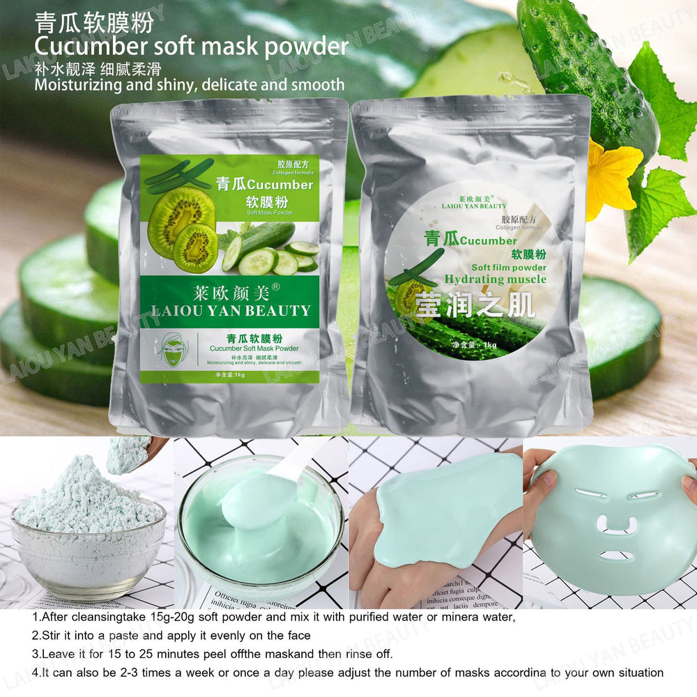 Leo yanmei milk brightening & hydrating soft mask powder - nourishing & moisturizing professional skincare collagen mask powder 800g
