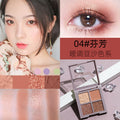 Novo sakura story eyeshadow palette - 4 colors, perfect for beginners, everyday light makeup, shimmer & matte, earth tones