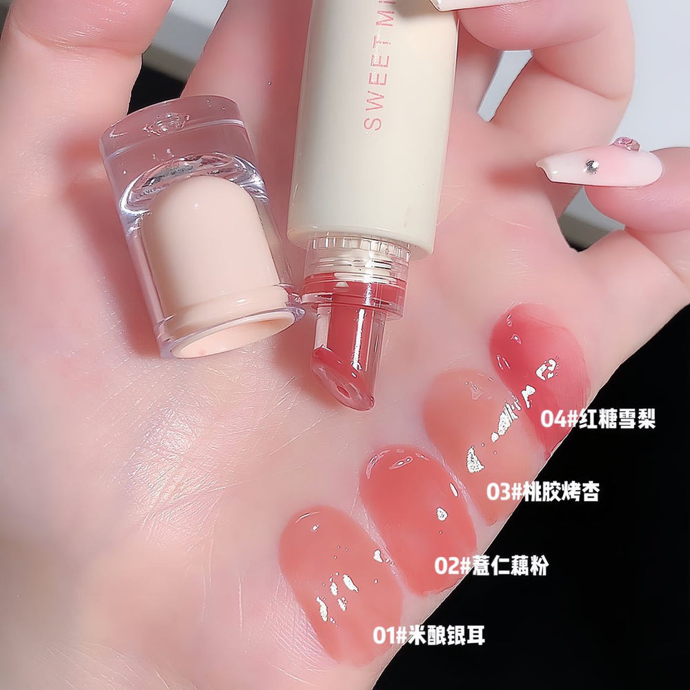 Makeup sweet mint lip jelly lip glaze plump lips moisturizing waterproof not easy to fade water glossy glass lip glaze