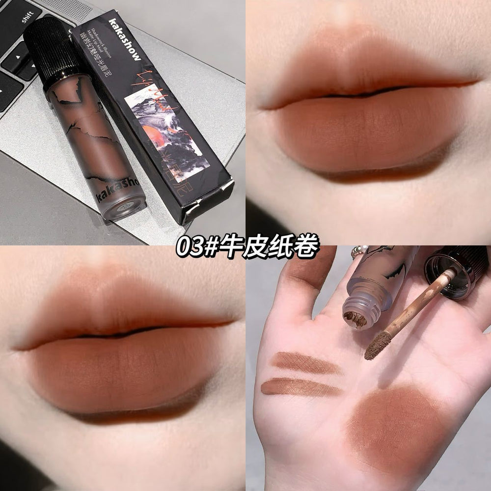 Kakashow youyan fantasy matte lip mud women's velvet matte matte not easy to fade non-stick cup no makeup whitening lip glaze