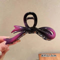 High-end gradient ribbon bow clip large headgear hair back head shark clip acrylic hair accessories for women