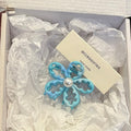 Gradient color dopamine flower small hair clip for women y2k high-end elegant hair clip 2024 new year shark clip