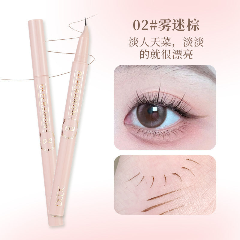 Makeup xixi ink control focus curved tip eyeliner slim waterproof non-smudge eyelashes down to lying silkworm eyeliner pen