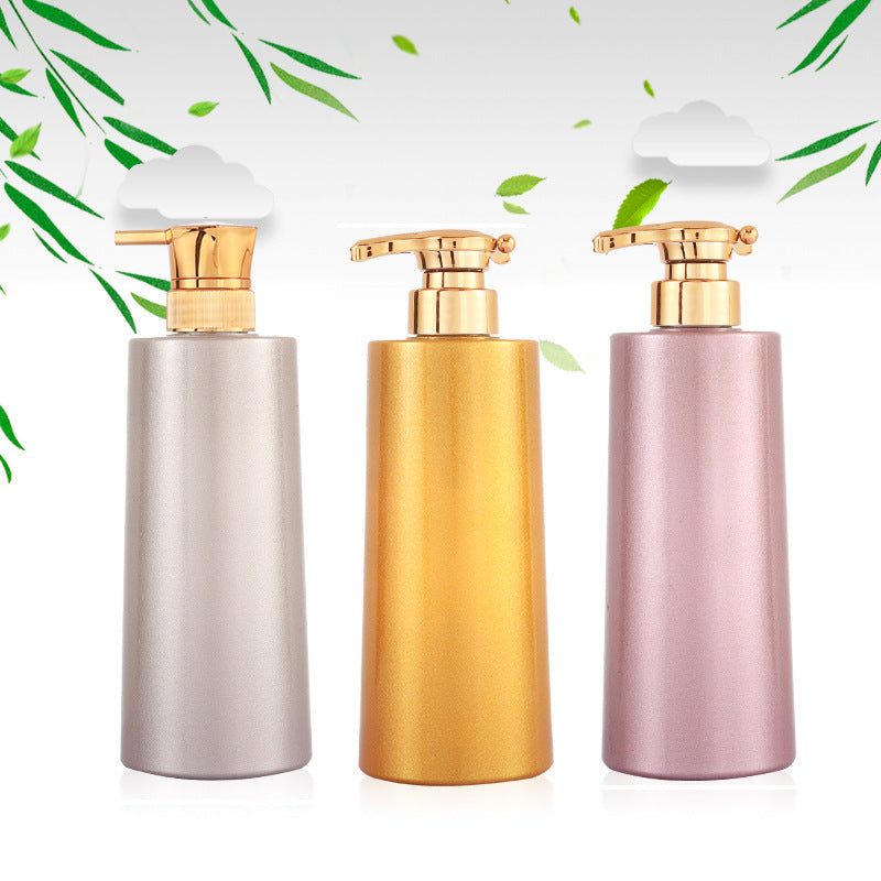 High-end 680ml plastic bottle, empty bottle, push-flat shoulder shower gel shampoo bottle