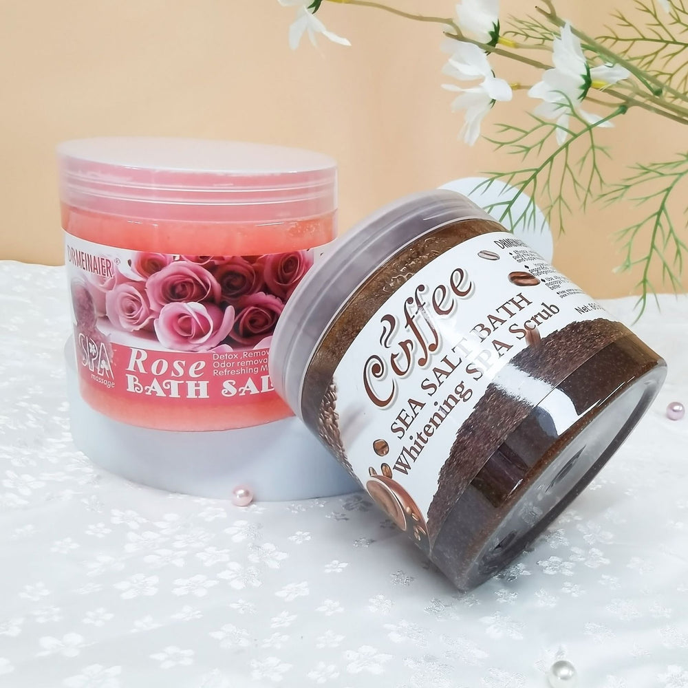 Export arbutin scrub aloe vera bubble bath wet salt exfoliating rejuvenating mud bao lavender scrub salt