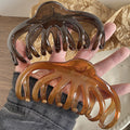 New pumpkin translucent round clip large hair volume hair clip casualeasiest for match clip hair shark clip