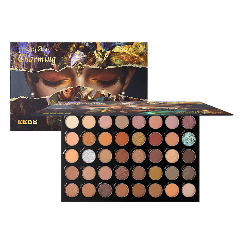 Novo 40-color eyeshadow palette - complete set for beginners, students, and everyday wear. affordable, natural, and earth-toned eyeshadow