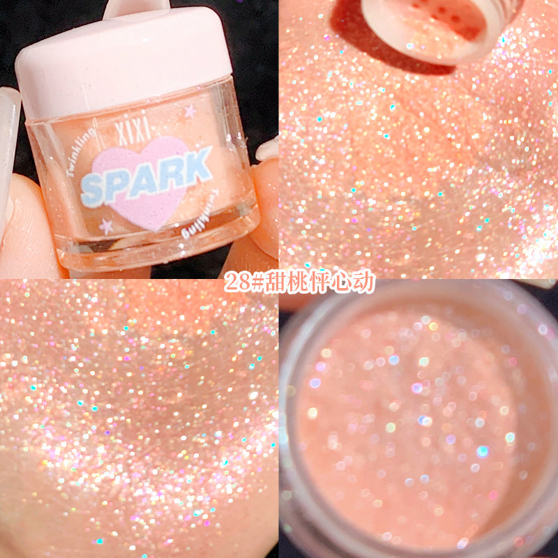 Makeup xixi dreamland clear sparkling highlighting powder pearlescent fine sparkling brightening highlighting silkworm eyeshadow powder