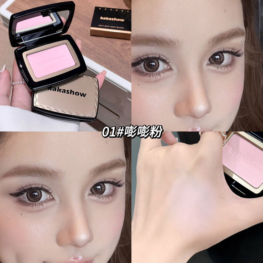 Kakashow soft matte blush - natural nude makeup, enhances complexion, adds volume, and perfects contouring