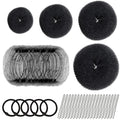 Invisible hair net donut rubber band u-shaped clip hair set ball head net bag 49-piece set small roll