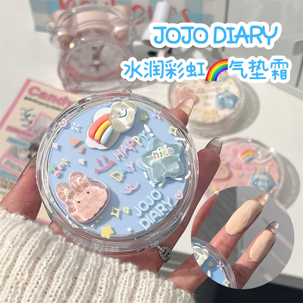 Jiujiu diary colorful childlike soft cushion cream, light and compliant, concealer, waterproof, anti-sweat, non-removing makeup, non-sticky powder