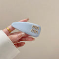 Ins blogger's same style classy leather forehead broken hair bread clip side bangs clip summercolorful bb clip for women