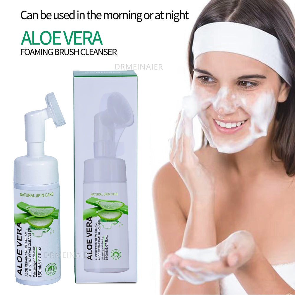 aloe vera mousse facial cleanser 450ml foaming cleanser gentle deep cleansing hydrating moisturizing cleansing batch