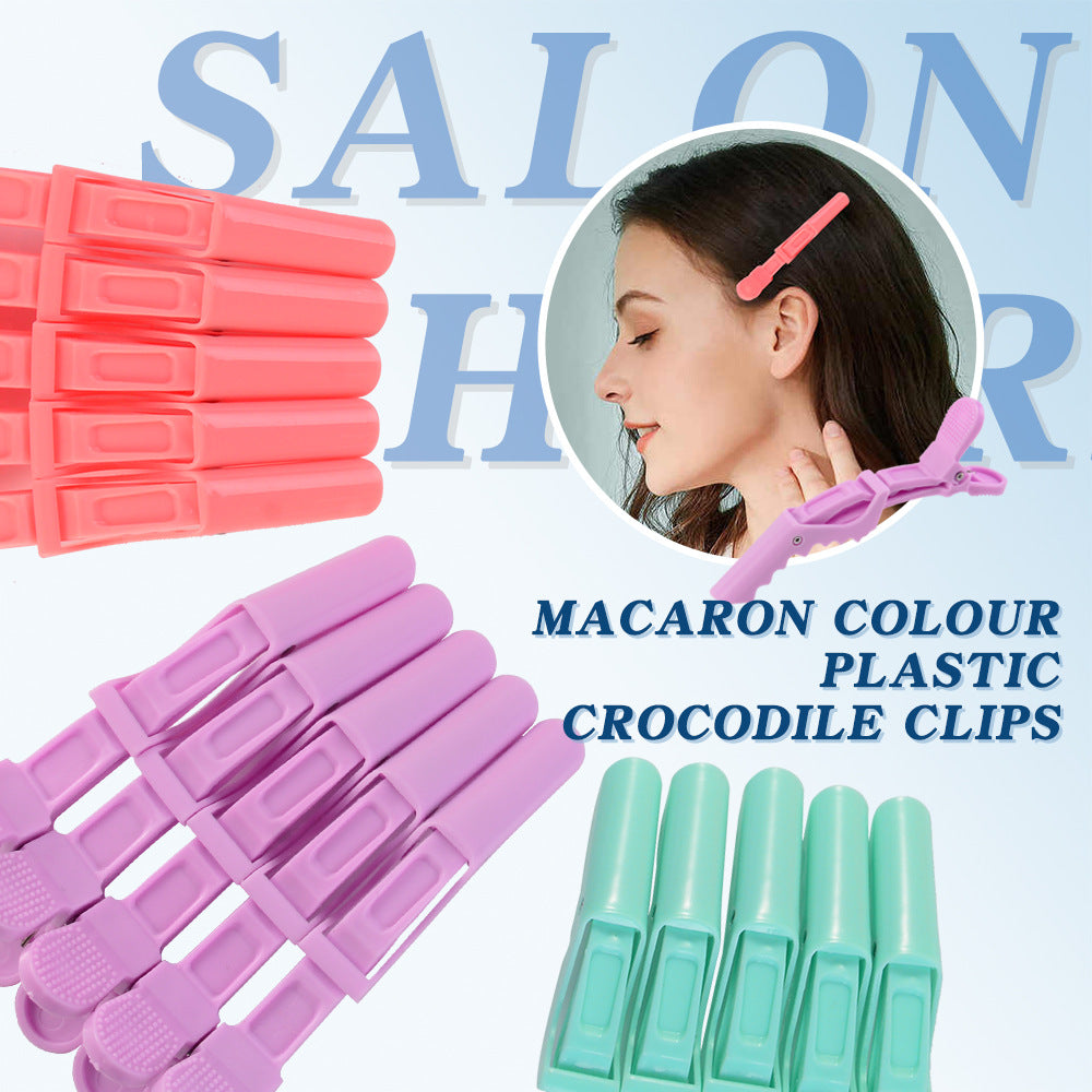6-piece alligator clip set - professional styling sectioning clips for hairdressers, macaron colors, seamless bangs clips for home use