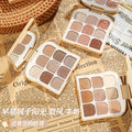 Novo sunny & soft toast eyeshadow palette - shimmer, matte, fine glitter, earth tones - student-friendly & affordable