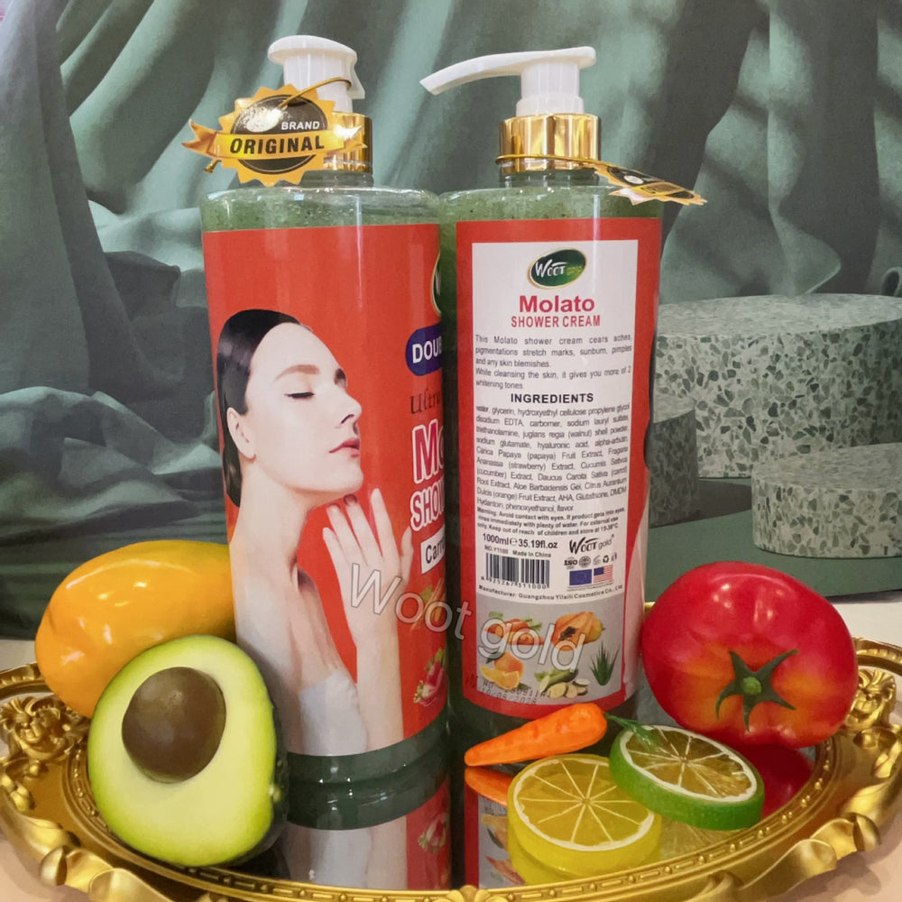 double fruit shower gel with long-lasting fragrance molato scrub shower gel cleans, moisturizes, brightens and removes blackness