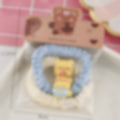 Cute custard bear series hair clip set - sweet & girly bang clips & high-elastic hair ties wholesale