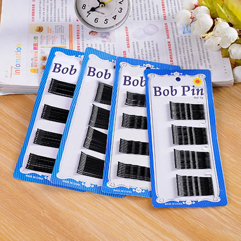 Hairpin steel clip headwear black one-word clip thick side clip bangs clip hair styling fixed broken hair clip
