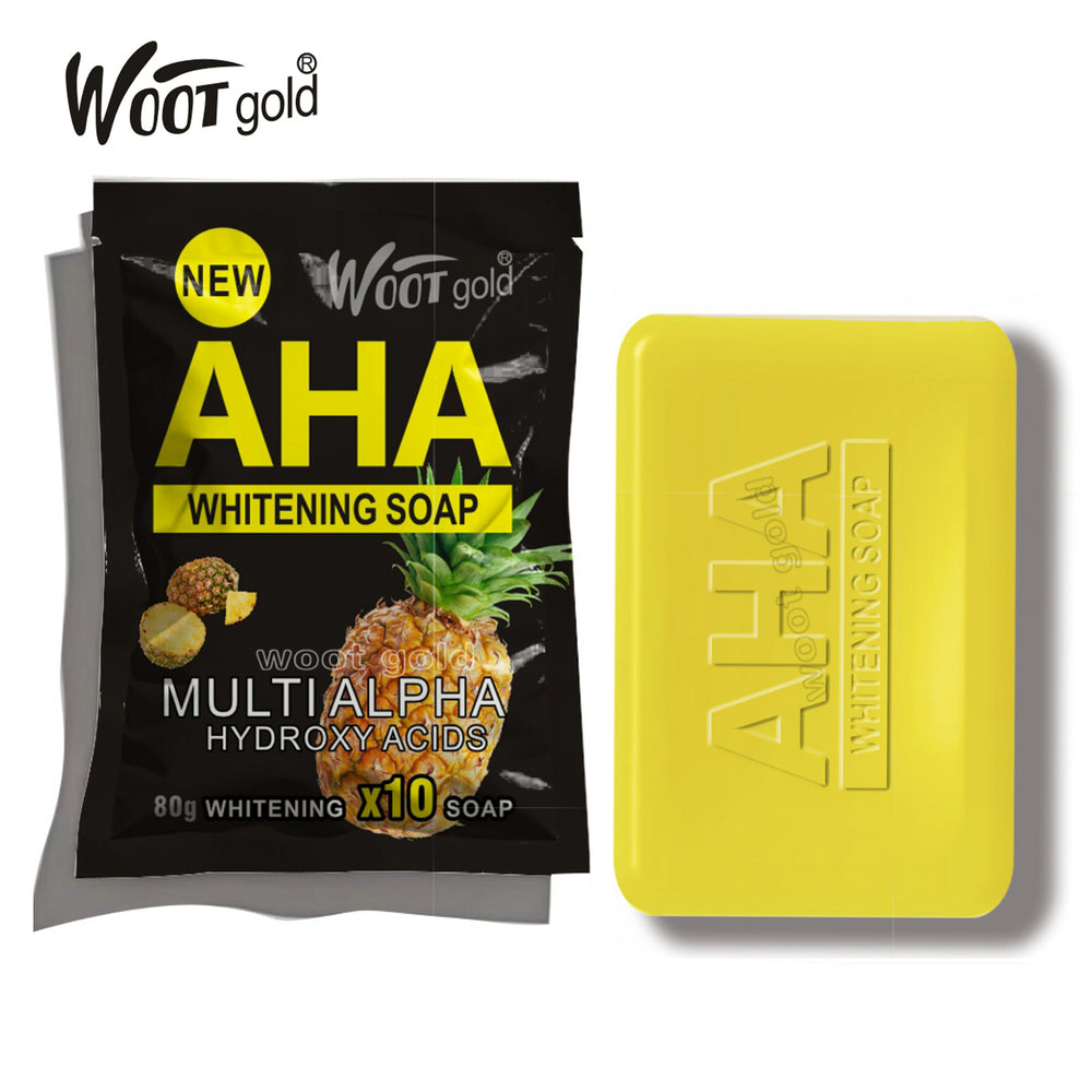 soap bagged soap turmeric aha fruit soap arbutin brightening moisturizing cleansing scrub 80g