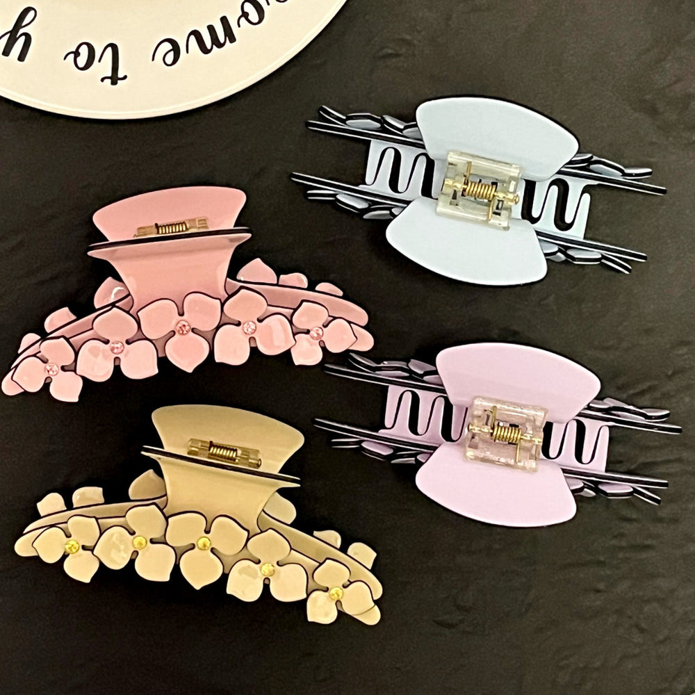 Flower clip large shark clip 2024 new arrivalclassy women's back of head clip headwear hair clip high quality