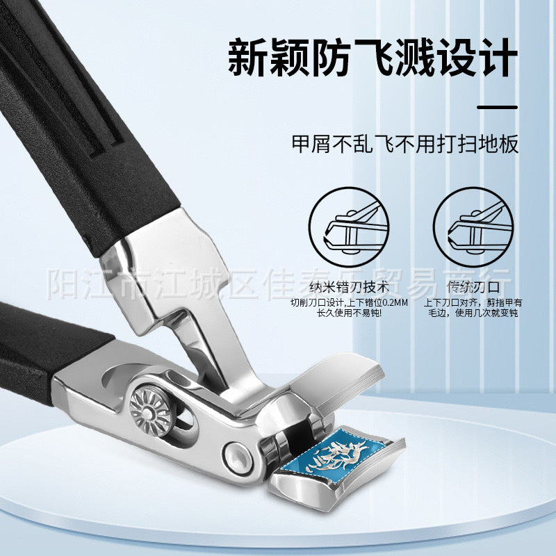 Ready-to-ship, modern curved-head nail clippers. stainless steel, long-handled nail scissors with a wide opening and comfortable grip for manicures and pedicures
