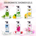 perfume lily shower gel - milk silky smooth skin, rich lather, refreshing & moisturizing, long-lasting fragrance