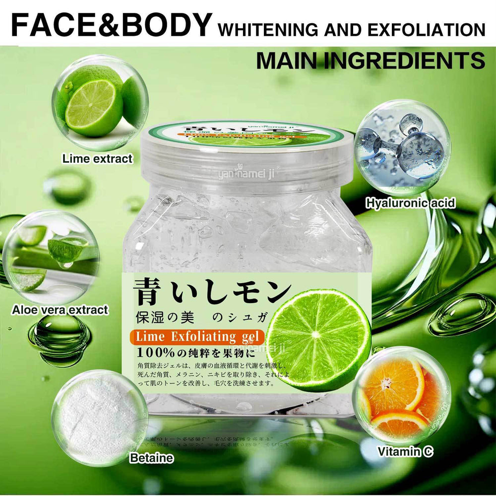 lime exfoliating gel deep cleansing blackhead facial exfoliating gel shrinking pores export