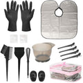 fourteen-piece hair dyeing tool set, hair dyeing brush, oil baking bowl, stirring stick, earmuffs, disposable shawl gloves