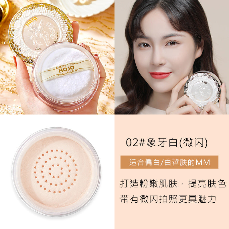 Makeup hojo angel light setting powder loose powder oil control long-lasting setting waterproof light and delicate large capacity honey powder