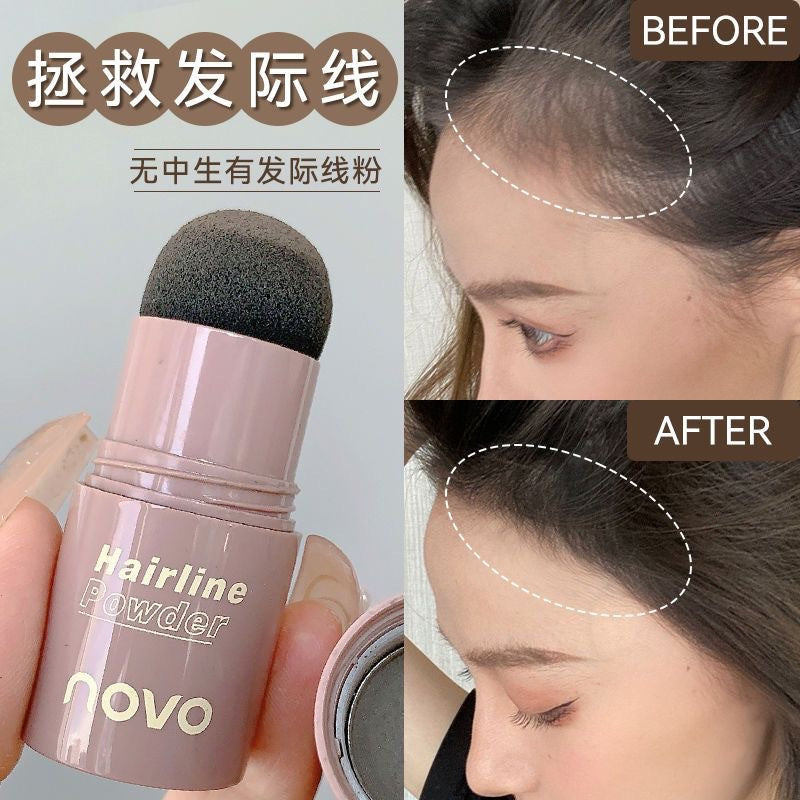 Novo hairline powder - fills in hairline, repairs hair, conceals high forehead, sideburns, and creates contour