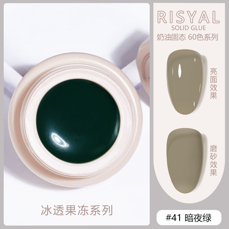 Risyal icy solid gel polish 5ml - smooth cream gel nail polish, japanese style nail polish for nail salons