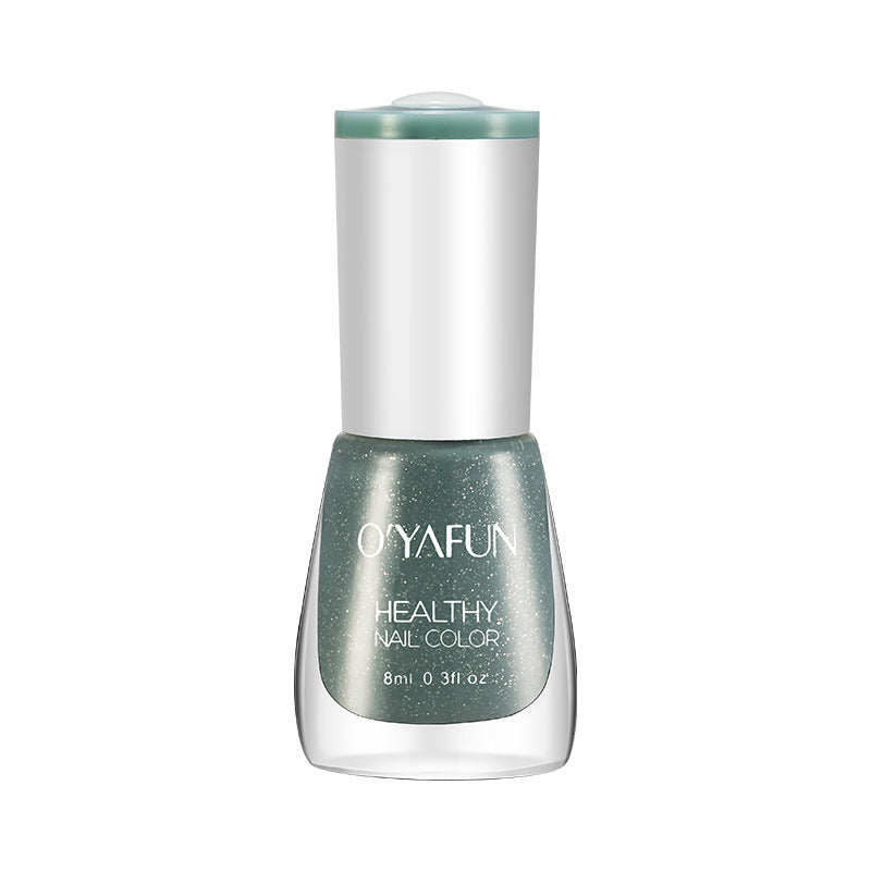 New ouyafei water-based nail polish, no baking required, quick-drying, peelable, 8ml, student-friendly clear top coat, wholesale