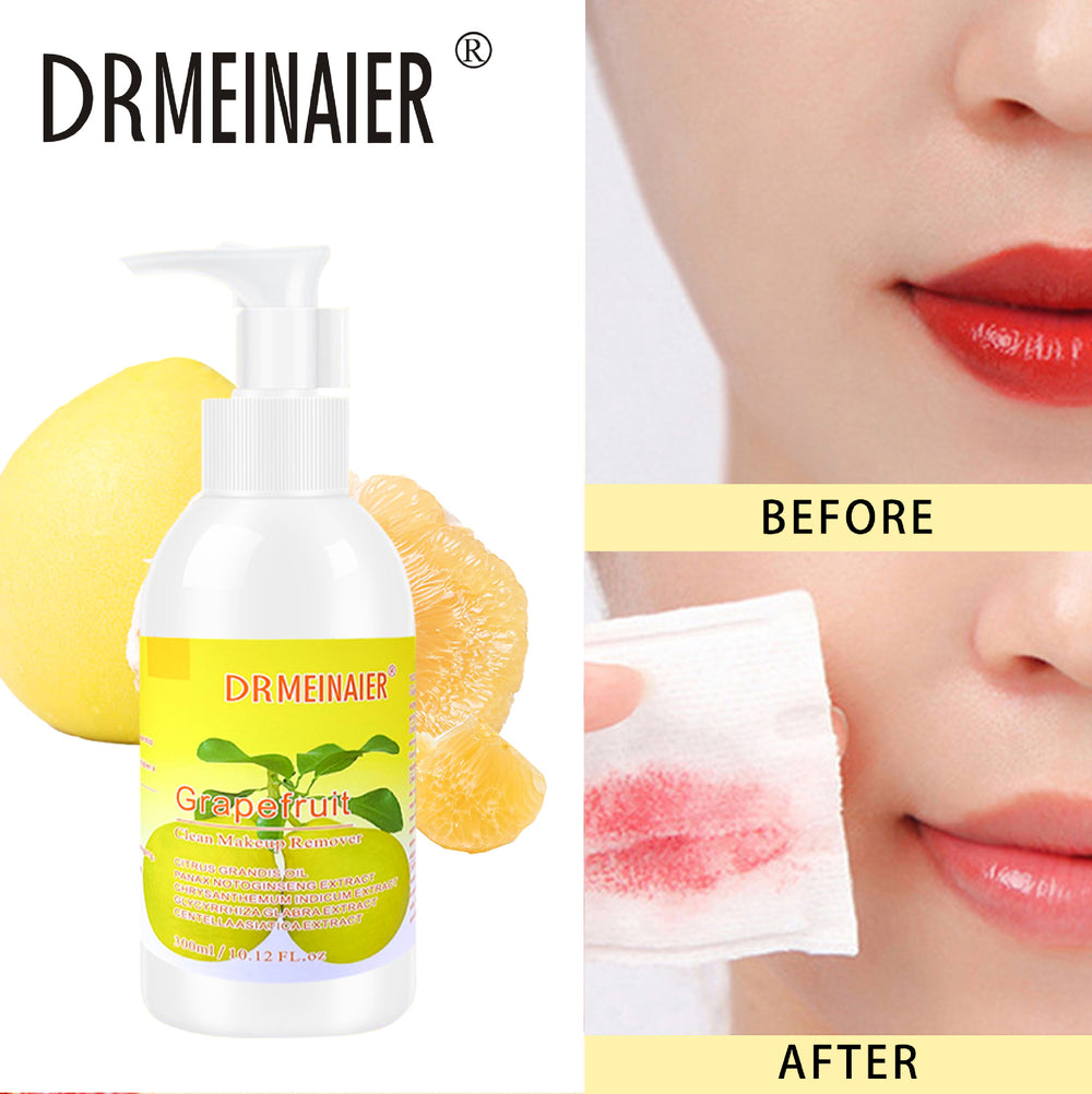 exclusive english grapefruit deep cleansing makeup remover facial eye and lip makeup remover gentle and non-irritating 300ml