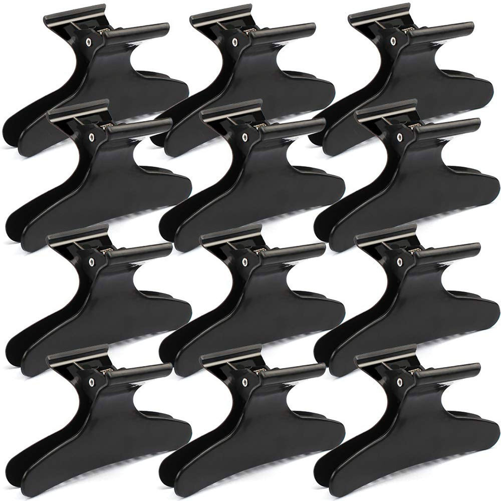 Amazon 12-piece butterfly clip non-slip styling claw hair clips for women and girls (multi-color) - hair styling tool for flyaways