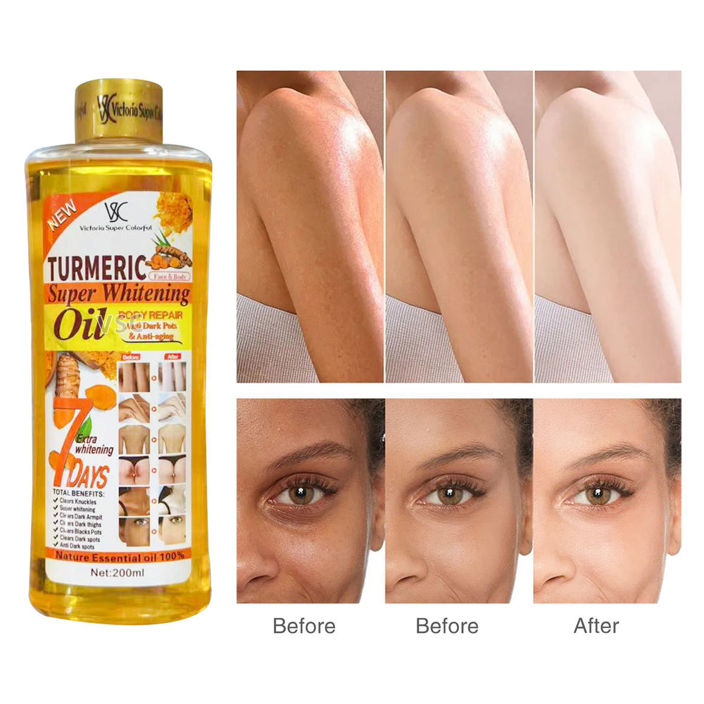 foreign trade 7-day turmeric essential oil moisturizing and meridian heating ginger oil body full body massage massage oil 200ml