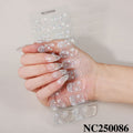 Zhengxiang cross-border french gel manicure stickers waterproof flash ice transparent european and american semi-baked nail stickers customized gel nail