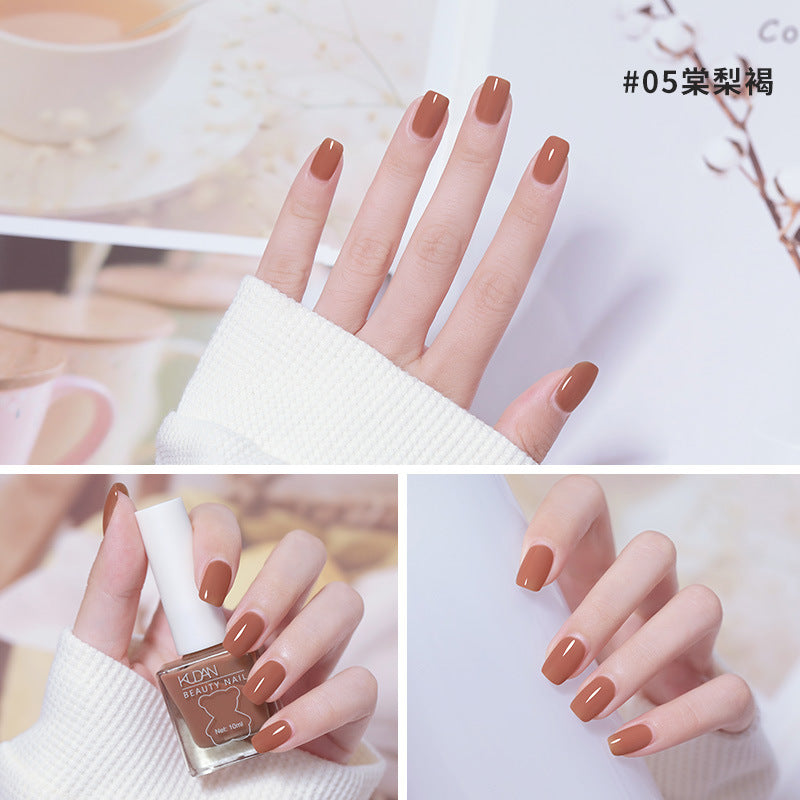 Ice-through nail polish, no-bake cool dan, new arrival, long-lasting, quick-drying jelly, transparent nude, oily, non-tearable nail polish