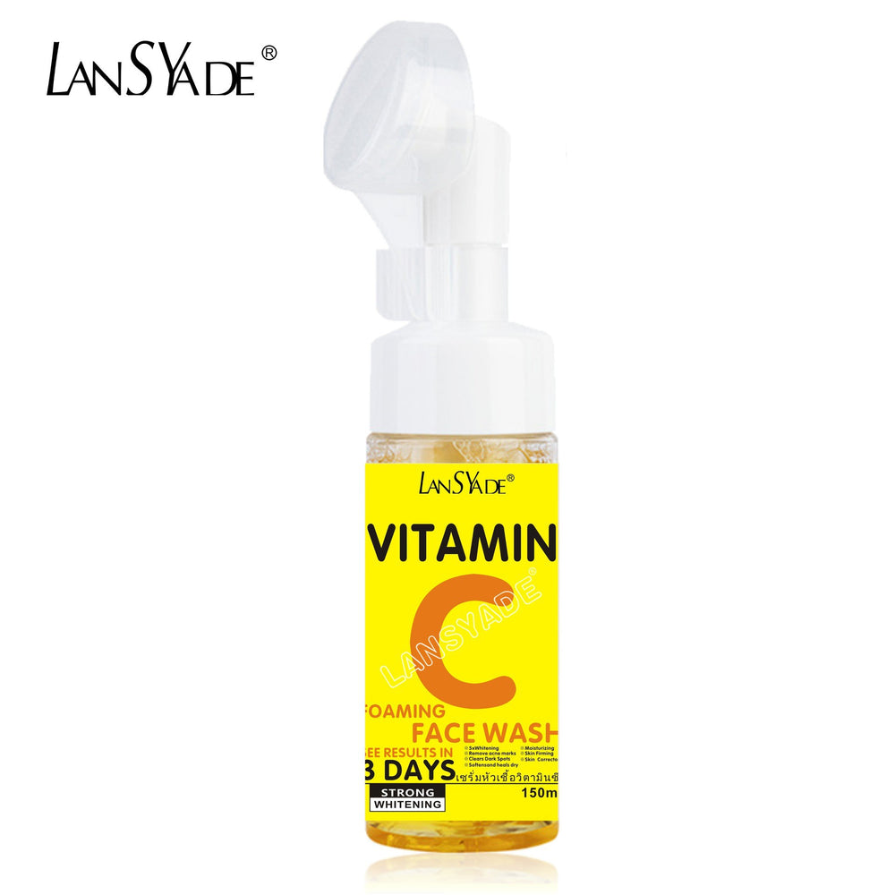english vc bubble cleansing mousse deep cleansing makeup remover aha arbutin purifying cleansing milk 150ml