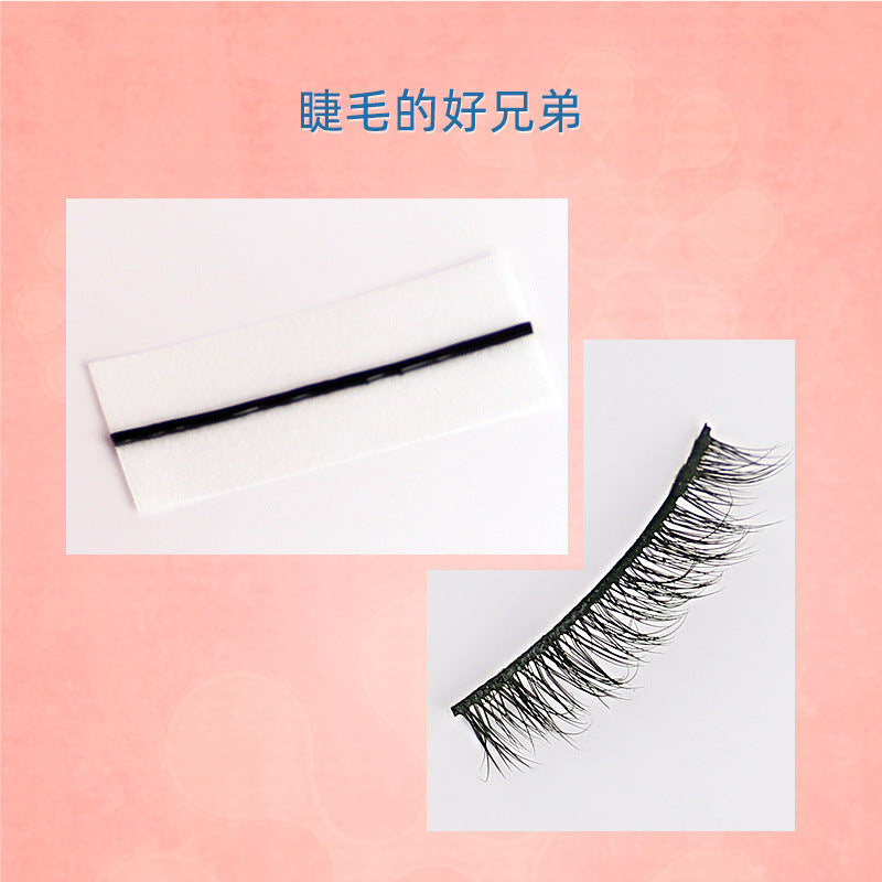 False eyelash glue strips, glue-free, self-adhesive, temperature-sensitive jelly, whole box replacement, 10/40 whole strips, waterproof and sweat-proof cross-border eyelashes