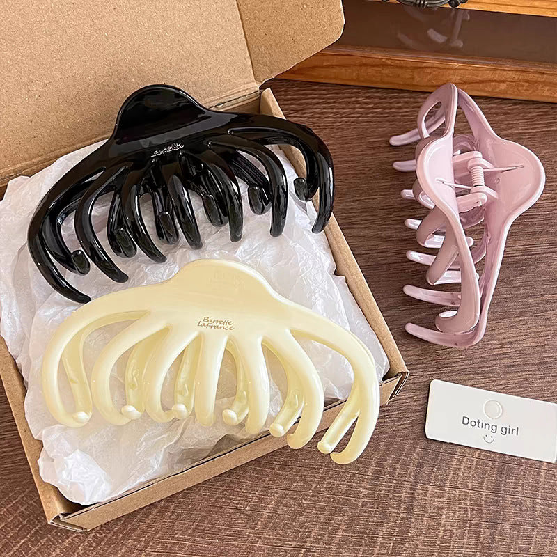 French retro oversized claw clip for thick hair, ponytail holder, 2024 new trendy hair clip, hair accessory