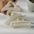 Fashionclassy off-white hair clip summereasiest for match back of head hair clip elegant shark clip hair clip