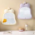 Bow foldable student plastic storage cosmetic mirror dormitory for home desktop vertical cute home table mirror