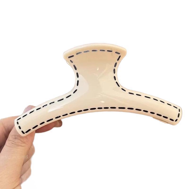 Korean style fresh yellow dotted hair clip for women - summer chic, high-end, versatile, suitable for thick hair, unique hair accessory