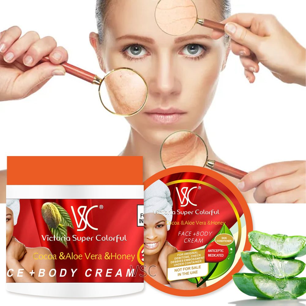 cocoa & aloe vera & honey face cream 500g - moisturizing cream, nourishing and rejuvenating, wholesale for export