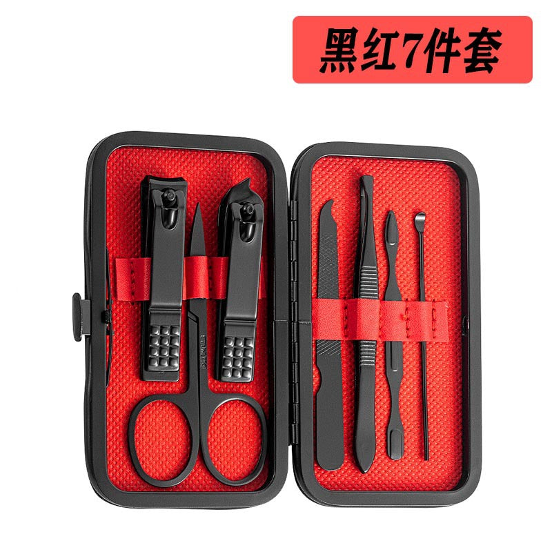 black 24-piece nail clipper set stainless steel nail clipper complete manicure manicure set spot wholesale