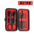Black and red 7-piece set