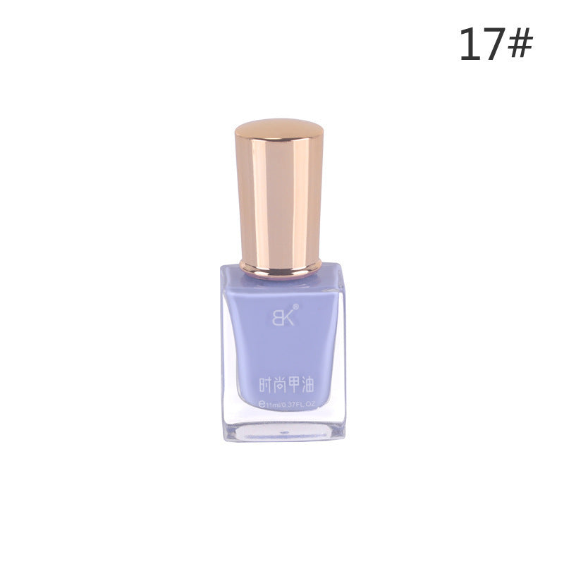 Bk summer new arrival: 36-color trendy oil-based nail polish - peel-off, no-bake, long-lasting, smudge-proof, brightening manicure